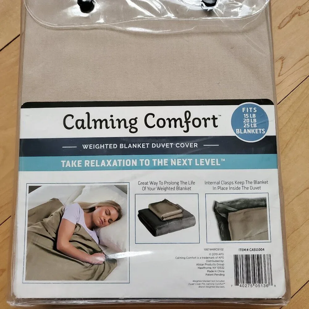 Calming Comfort Duvet Cover for Weighted Blankets Hummus 50